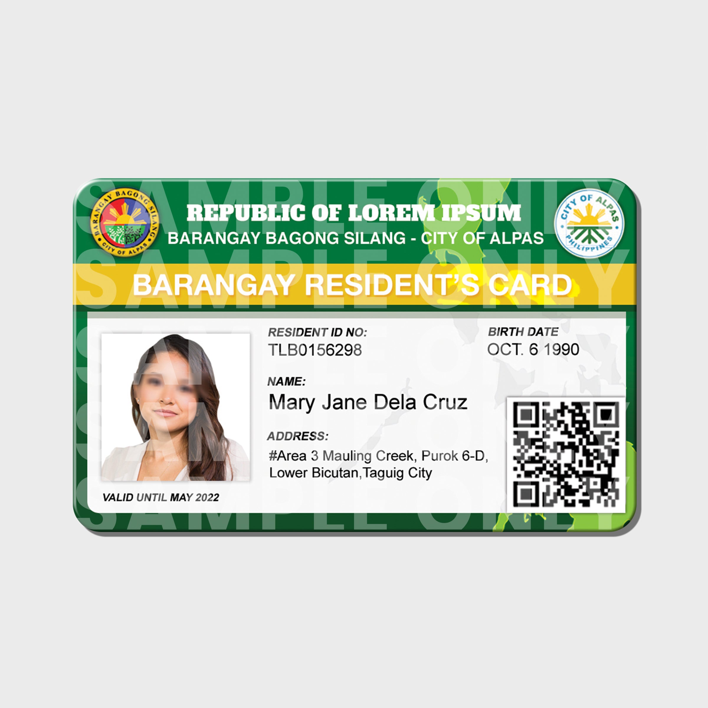 BARANGAY ID CARD TEMPLATE 4 Competitive Card Solutions Phils Inc   BARANGAYID4 