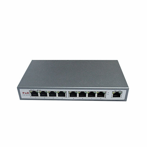 TigerVision 9-Port PoE Switch with 8 PoE Ports